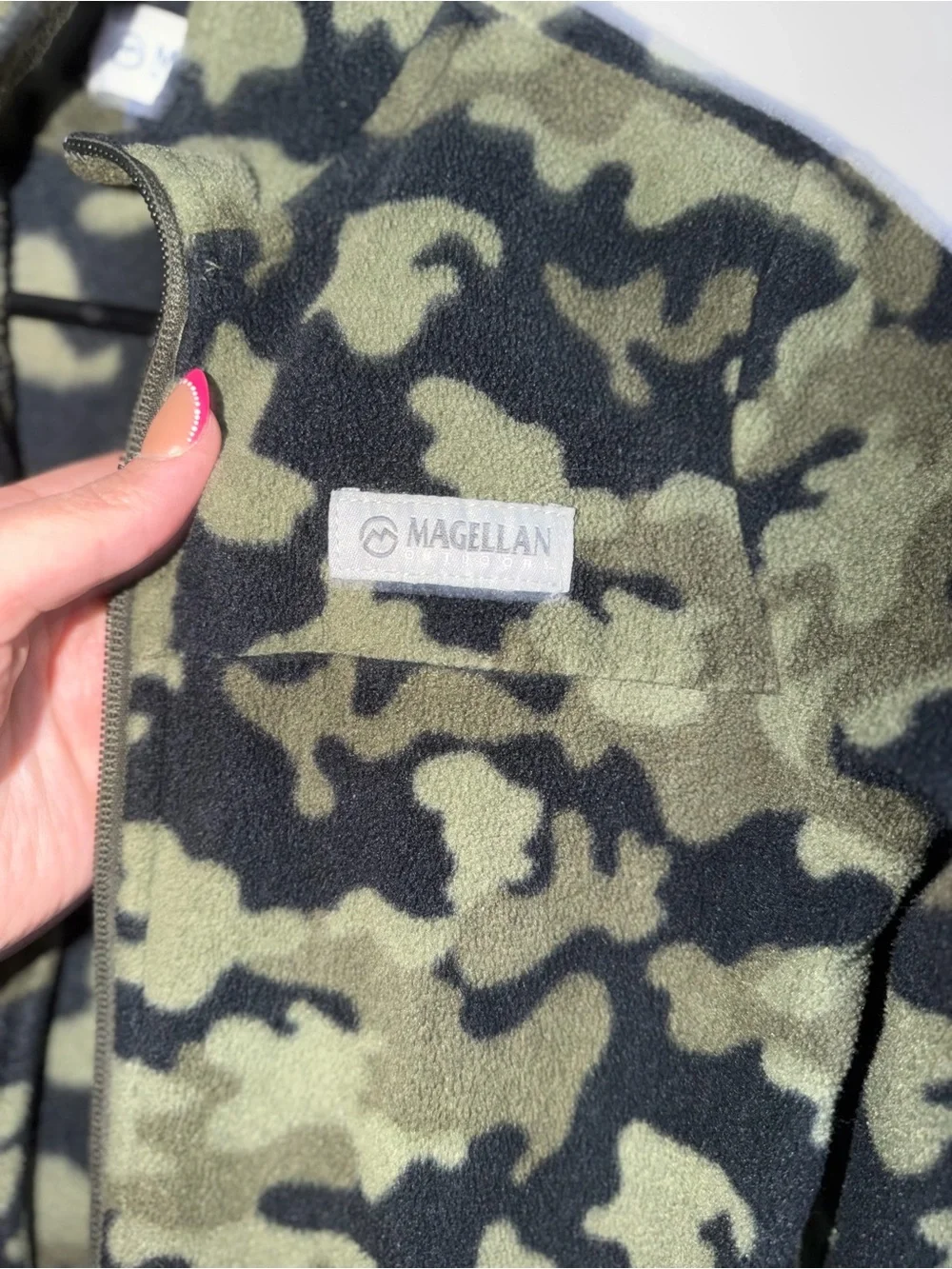Magellan Outdoors Kids' Olive & Black Camo Fleece Jacket